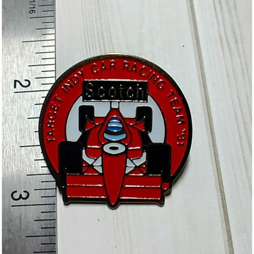 Target Scotch Indy Team 1991 Souvenir Pin Indianapolis 500 Hat, Lanyard Pin